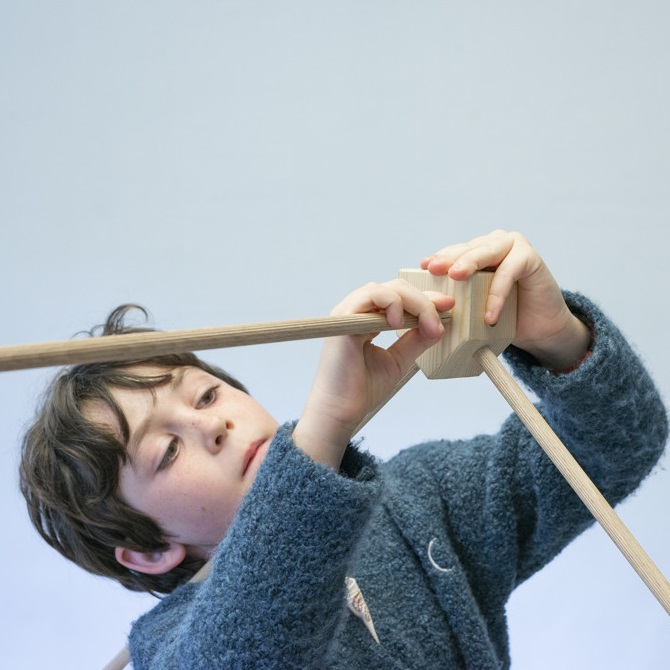 Drewniane klocki konstrukcyjne Maxi Trigonos Kernel Arbaro - 44 el.